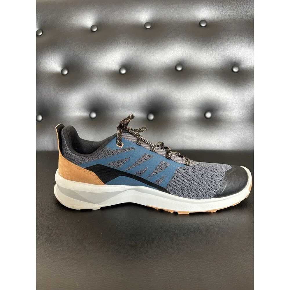 Salomon Trail Running Shoes Mens Size 11.5 Gray Blue Contagrip Ortholite - Picture 2 of 8